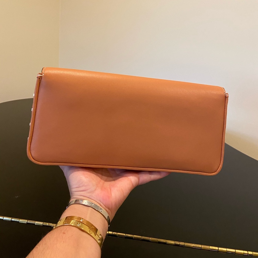 NWT RARE luxury Authentic Tory Burch Miller Leather Chainmail Clutch/bag - Picture 13 of 17